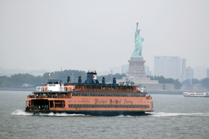 liberty island, staten island ferry