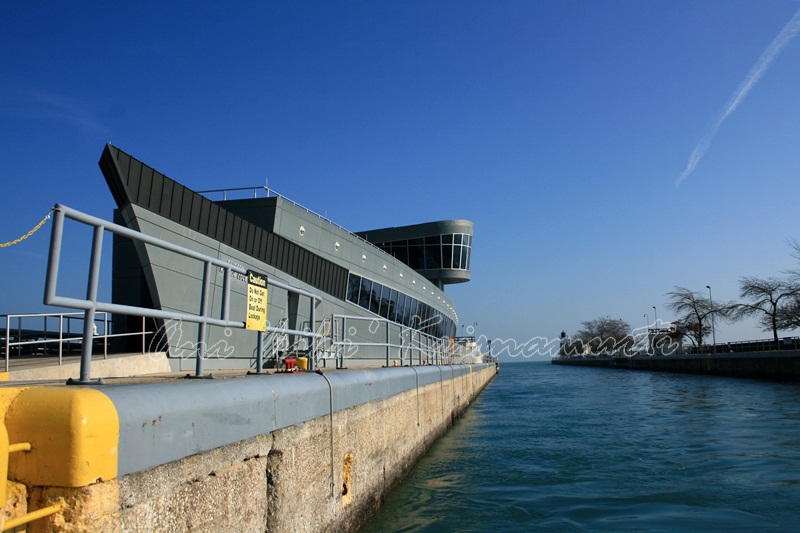 chicago harbor lock-where the Chicago River meets Lake Michigan