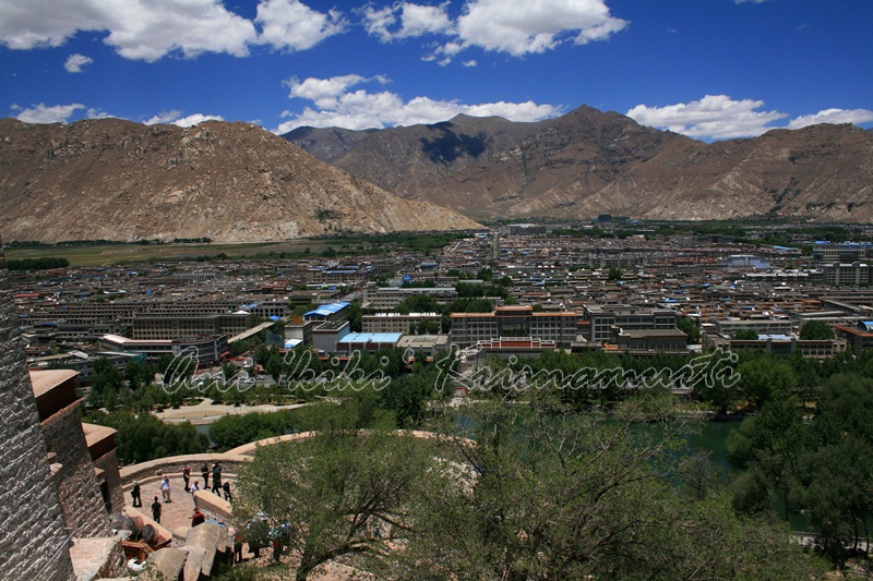 lhasa, seen from potala palace