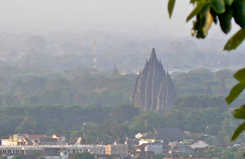 prambanan temple seen from ratu boko